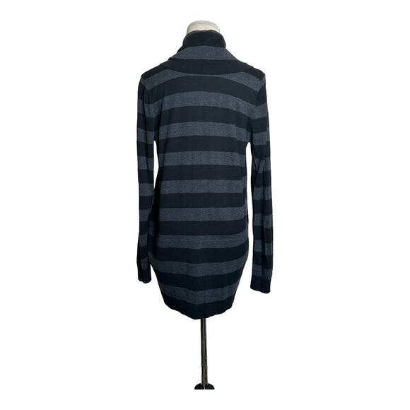 Loft gray black open front long sleeves cardigan size M - Picture 7 of 9